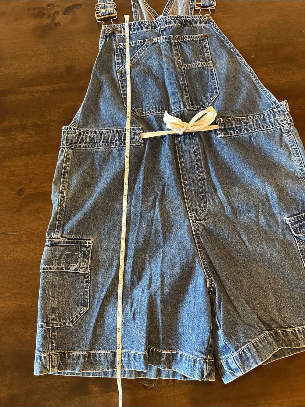 Rue21 gals Vintage 90’s Y2K 100% Cotton Denim Short Overalls Size M - Picture 11 of 14